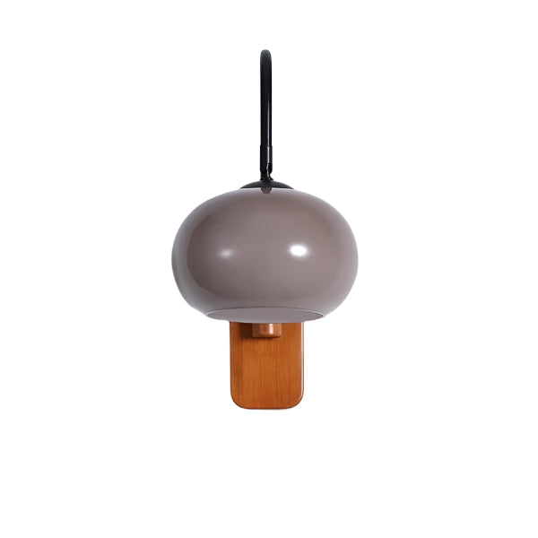 Obrotowy Kinkiet Ścienny Szklany Bauhaus Kaki z Regulowanym Oświetleniem do Sypialni i Salonu 6