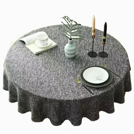 Obrus lniany łatwy w utrzymaniu – trwała mieszanka bawełny – wielokolorowy wzór na jadalnię i specjalne okazje 7