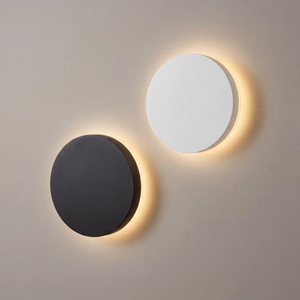 Okrągła lampa ścienna LED na baterie z funkcją dotykowego ściemniania, minimalistyczny design 0