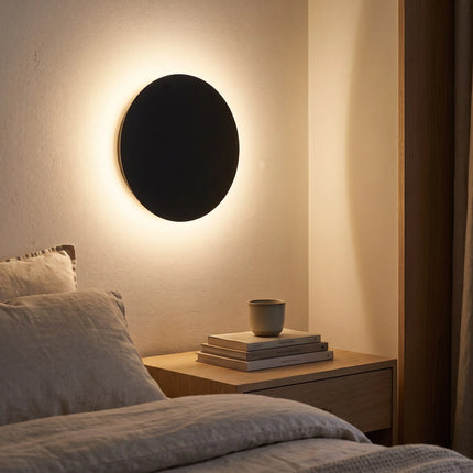Okrągła lampa ścienna LED na baterie z funkcją dotykowego ściemniania, minimalistyczny design 2