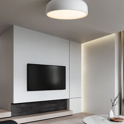 Okrągła Lampa Sufitowa LED Czarna – Nowoczesna Lampa Sufitowa do Salonu i Wnętrz, Energooszczędna, Średnica 35/48/60 cm 1