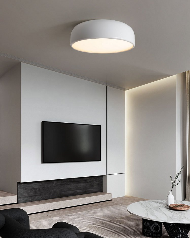 Okrągła Lampa Sufitowa LED Czarna – Nowoczesna Lampa Sufitowa do Salonu i Wnętrz, Energooszczędna, Średnica 35/48/60 cm 1