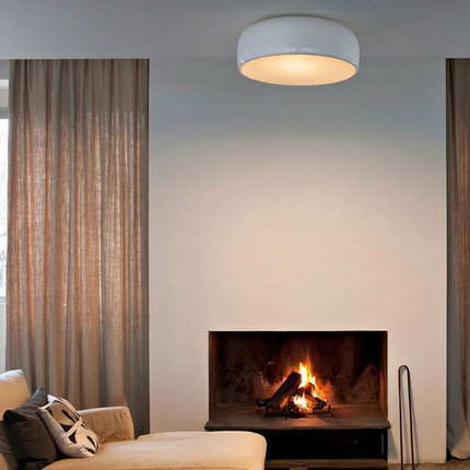 Okrągła Lampa Sufitowa LED Czarna – Nowoczesna Lampa Sufitowa do Salonu i Wnętrz, Energooszczędna, Średnica 35/48/60 cm 2