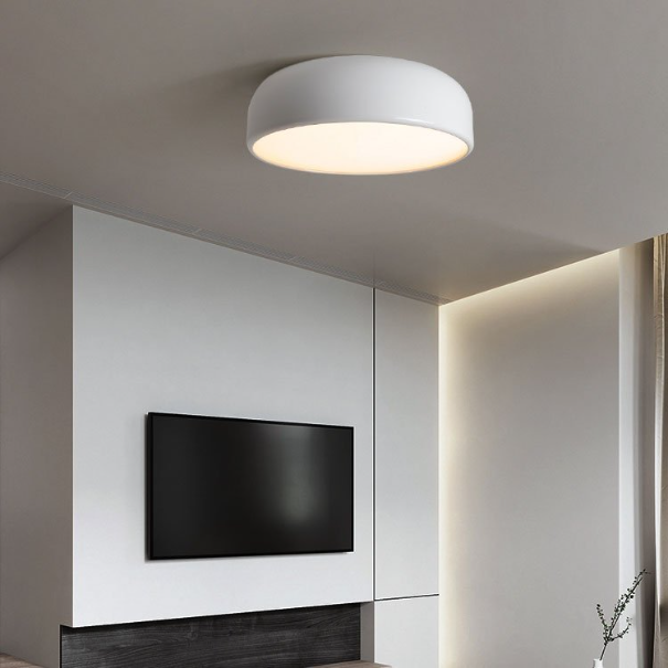 Okrągła Lampa Sufitowa LED Czarna – Nowoczesna Lampa Sufitowa do Salonu i Wnętrz, Energooszczędna, Średnica 35/48/60 cm 5