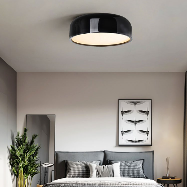 Okrągła Lampa Sufitowa LED Czarna – Nowoczesna Lampa Sufitowa do Salonu i Wnętrz, Energooszczędna, Średnica 35/48/60 cm 6