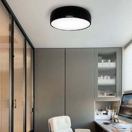 Okrągła Lampa Sufitowa LED Czarna – Nowoczesna Lampa Sufitowa do Salonu i Wnętrz, Energooszczędna, Średnica 35/48/60 cm 8