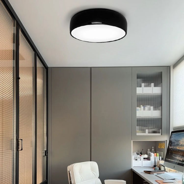 Okrągła Lampa Sufitowa LED Czarna – Nowoczesna Lampa Sufitowa do Salonu i Wnętrz, Energooszczędna, Średnica 35/48/60 cm 8