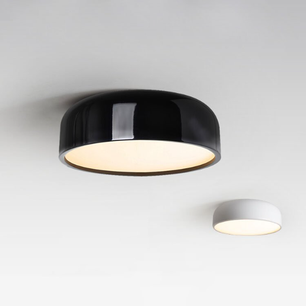 Okrągła Lampa Sufitowa LED Czarna – Nowoczesna Lampa Sufitowa do Salonu i Wnętrz, Energooszczędna, Średnica 35/48/60 cm 9