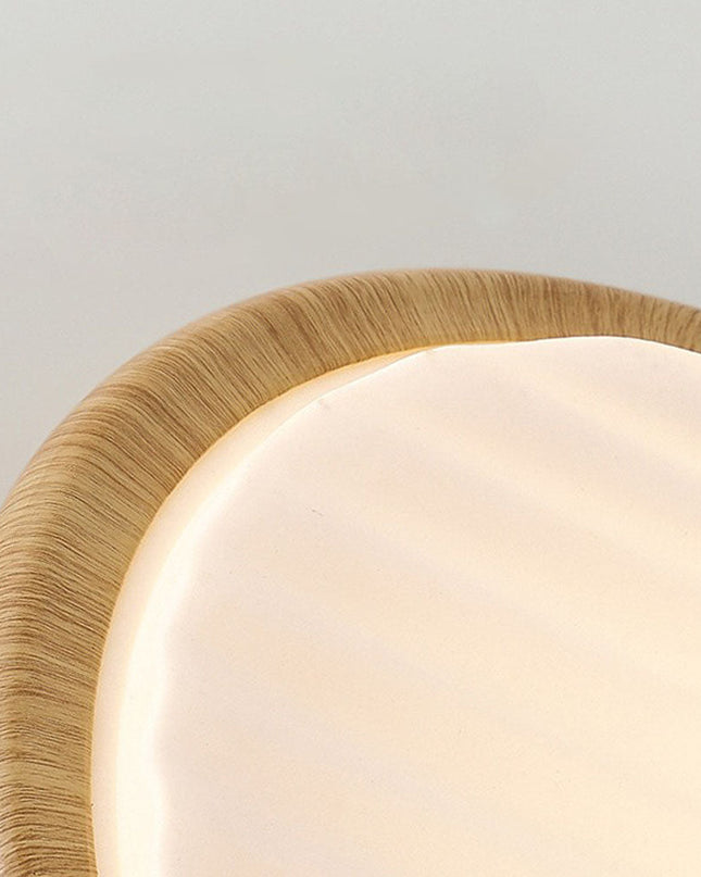 Okrągła Lampa Sufitowa LED z Drewnianymi Elementami do Sypialni – Trzy Kolory Światła, Składana, Energooszczędna, D30-50cm 7