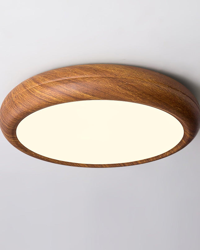 Okrągła Lampa Sufitowa LED z Drewnianymi Słojami – Nordyckie Wykończenie do Salonu i Sypialni, Różne Rozmiary 10