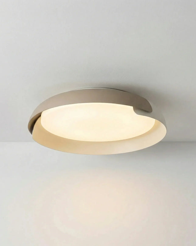 Okrągła lampa sufitowa LED z pilotem w stylu drewnopodobnym, energooszczędna, 5