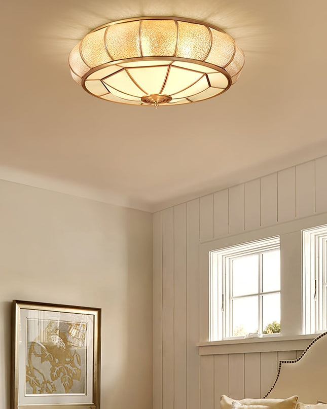 Okrągła Lampa Sufitowa z Teksturowanego Szkła do Sypialni i Salonu – Elegancka Lampy LEDowe Sufitowe, Średnica 35-60 cm 6