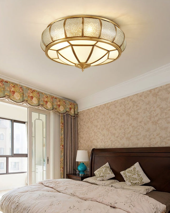 Okrągła Lampa Sufitowa z Teksturowanego Szkła do Sypialni i Salonu – Elegancka Lampy LEDowe Sufitowe, Średnica 35-60 cm 7