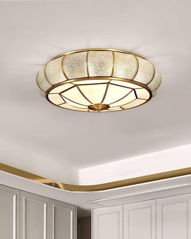 Okrągła Lampa Sufitowa z Teksturowanego Szkła do Sypialni i Salonu – Elegancka Lampy LEDowe Sufitowe, Średnica 35-60 cm 8