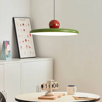 Okrągła lampa wisząca LED z regulowanym kablem, metalowo-akrylowa, idealna do salonu 3