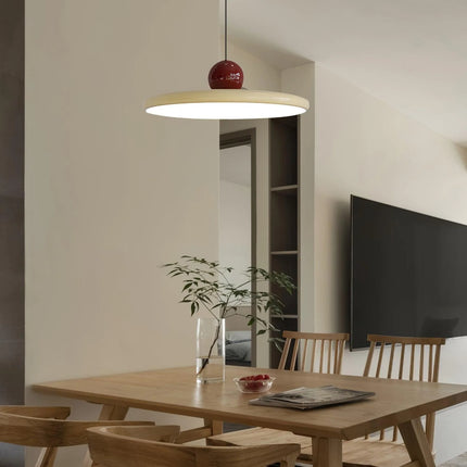 Okrągła lampa wisząca LED z regulowanym kablem, metalowo-akrylowa, idealna do salonu 8