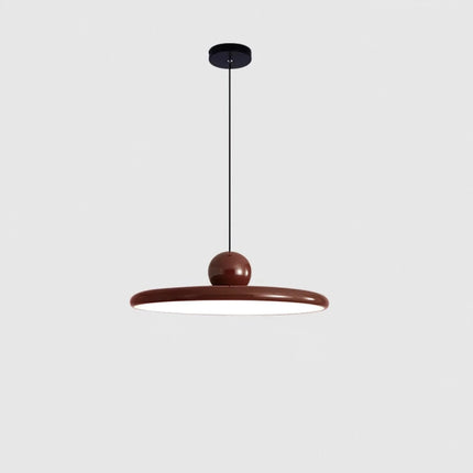 Okrągła lampa wisząca LED z regulowanym kablem, metalowo-akrylowa, idealna do salonu 9