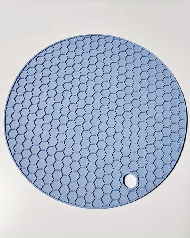 Okrągła, odporna na ciepło silikonowa podstawka pod garnki i szklanki – antypoślizgowa i trwała, 18 cm, do 230°C 0