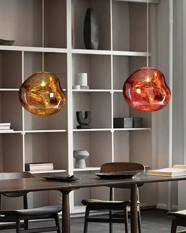 Organiczna Lampa Wisząca Kula do Salonu – Oświetlenie Nad Stół w Żywych Kolorach, E27, Wysoka Jakość, 4 Rozmiary 3