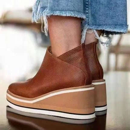 Ortopedyczne, wodoodporne buty z łatwym bocznym zamkiem błyskawicznym – elegancki jesienno-zimowy design – wygodne obuwie na co dzień 4