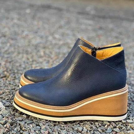 Ortopedyczne, wodoodporne buty z łatwym bocznym zamkiem błyskawicznym – elegancki jesienno-zimowy design – wygodne obuwie na co dzień 6