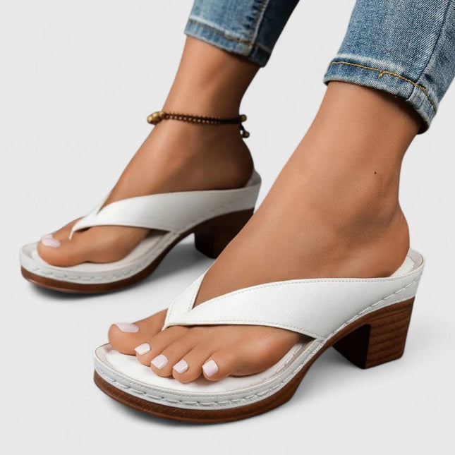 Ortopedyczne buty damskie na obcasie z ergonomiczną wkładką i amortyzującą podeszwą – elegancki design ze skóry syntetycznej 4