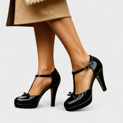 Ortopedyczne buty damskie na obcasie z wyściełaną wkładką i solidnym obcasem – nowoczesny, elegancki design 7