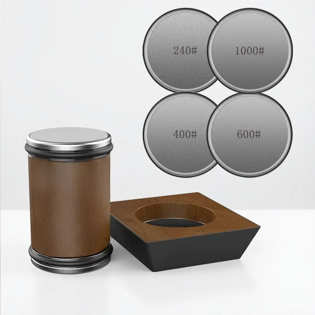 Ostrzałka do Noży Diamentowa na Drewnianej Platformie – Precyzyjne Ostrzenie, Stylowy Design, Łatwość Użytkowania 2