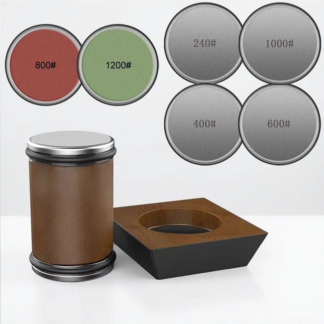 Ostrzałka do Noży Diamentowa na Drewnianej Platformie – Precyzyjne Ostrzenie, Stylowy Design, Łatwość Użytkowania 6