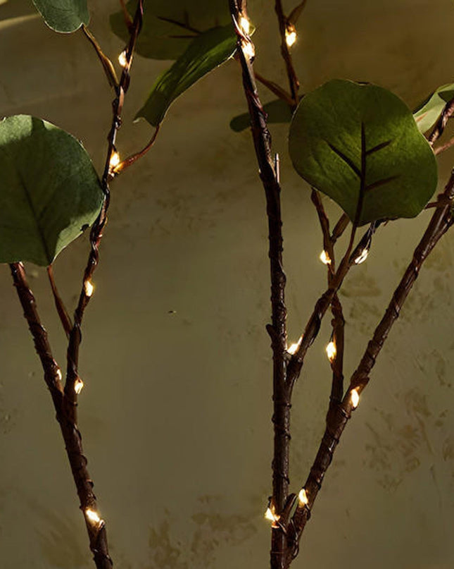 Oświetlenie Dekoracyjne - Magiczne Światła Gałęzi Oliwnej z Regulowanym Świetłem, 70 cm, Ciepły Biały, 120 LED 3