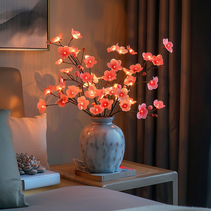 Oświetlenie Dekoracyjne - Magiczne Światła Gałęzi Oliwnej z Regulowanym Świetłem, 70 cm, Ciepły Biały, 120 LED 6
