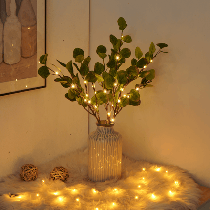 Oświetlenie Dekoracyjne - Magiczne Światła Gałęzi Oliwnej z Regulowanym Świetłem, 70 cm, Ciepły Biały, 120 LED 7
