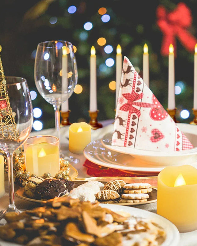 Ozdobna Świeca LED z Funkcją Timera i Pilotem – Ciepłe Światło, Realistyczny Efekt Świecy, Bezpieczna Alternatywa 0