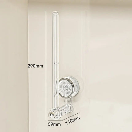 Paper Towel Holder Wall Mount with Rotatable Suction Cup – Transparent Plastic Kitchen Towel Hanger 5