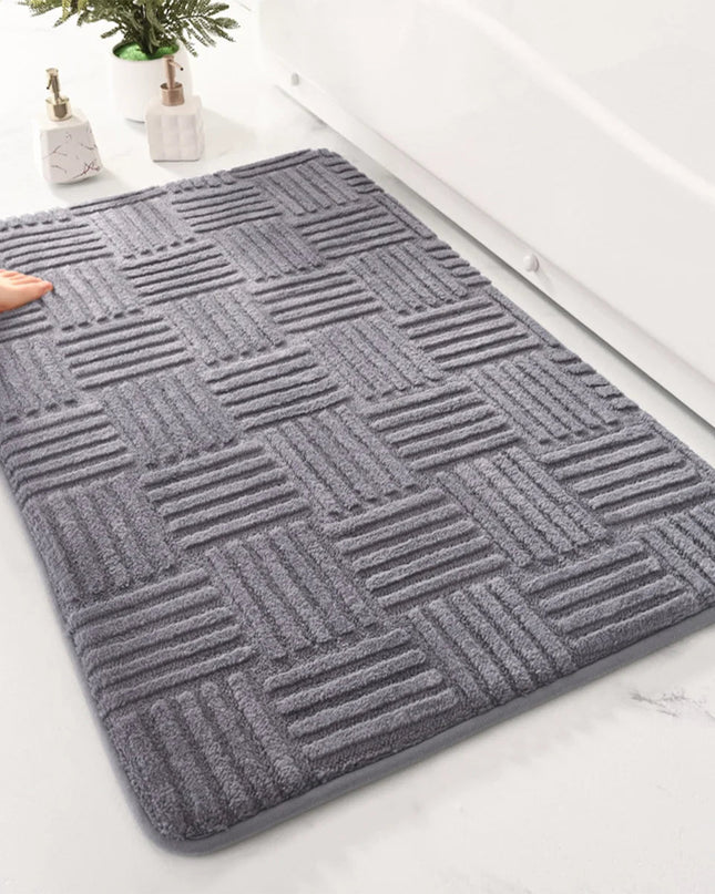 Pluszowy Dywan Łazienkowy z Antypoślizgowym Dnem – Komfortowy i Elegancki, 40x60 cm, 50x80 cm 0