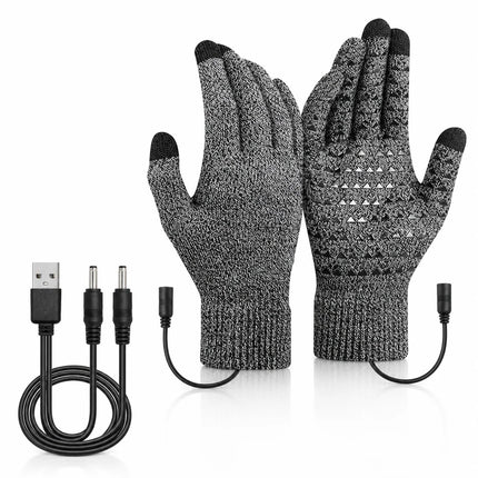 Podgrzewane rękawiczki USB z teksturowanym wzorem dłoni, dostępne w kolorze czarnym lub sz 1