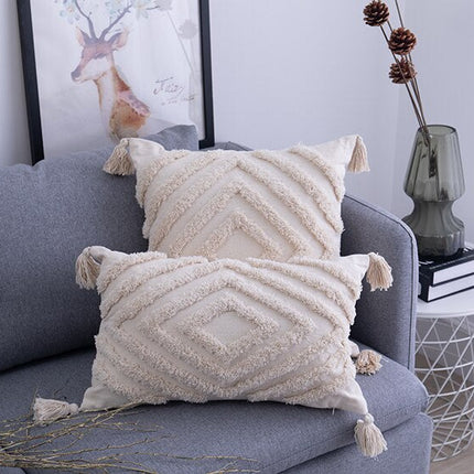 Poduszka Dekoracyjna z Artystycznym Wzorem z Bawełny – Letni Styl do Salonu, Idealna do Wnętrz i Na Zewnątrz 7