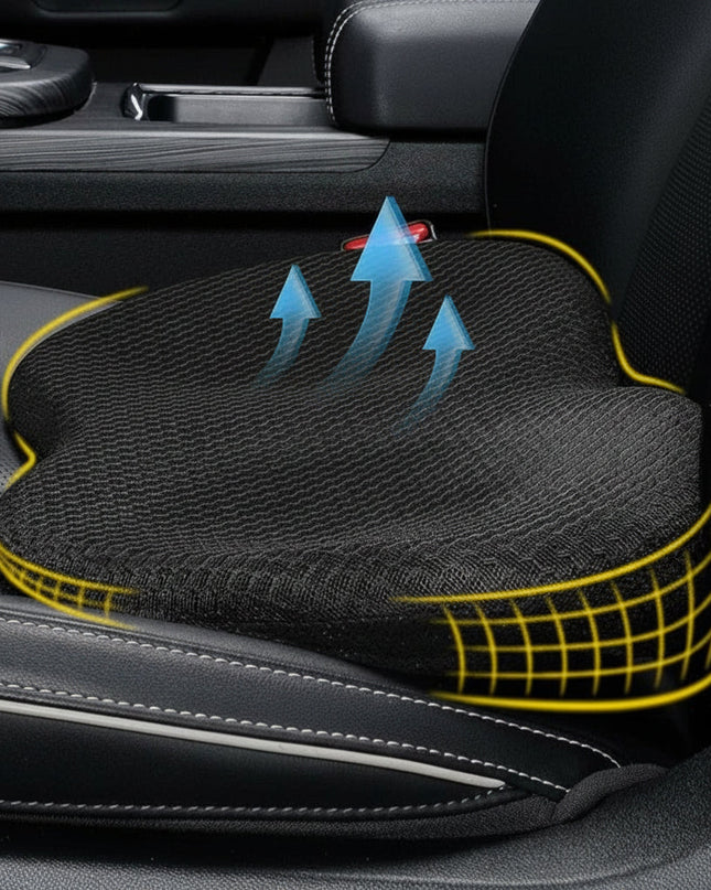 Poduszka na fotel samochodowy z pianką memory foam dla wygody i wsparcia postawy – ergonomiczna konstrukcja, oddychająca tkanina 0