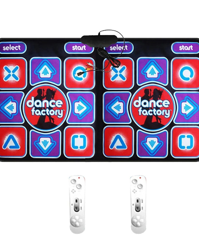 Podwójna mata do tańca z pilotem i antypoślizgową konstrukcją do komputera i telewizora – interaktywna mata fitness RhythmFlex 4