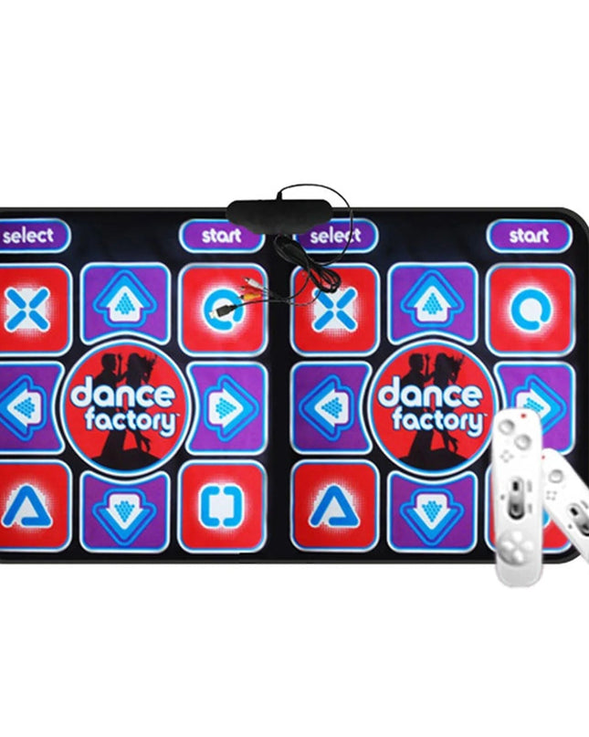 Podwójna mata do tańca z pilotem i antypoślizgową konstrukcją do komputera i telewizora – interaktywna mata fitness RhythmFlex 5