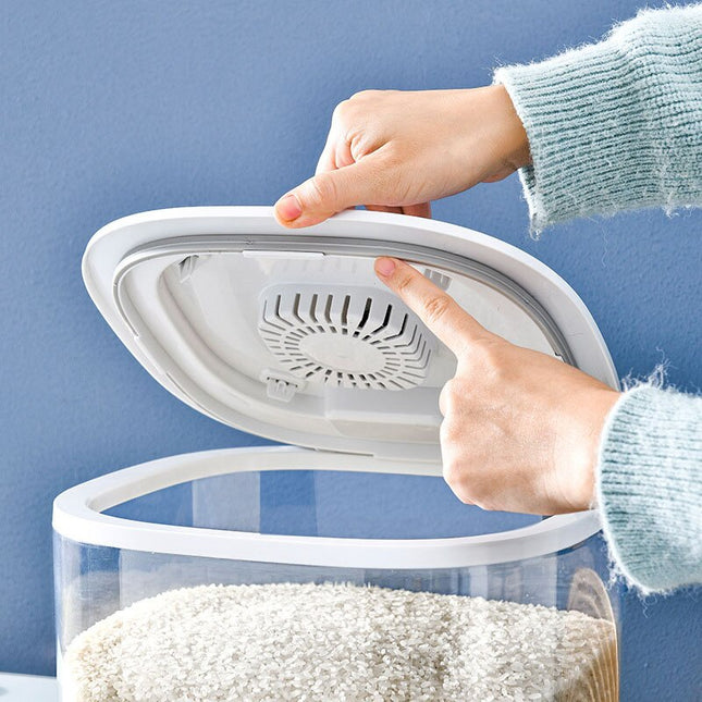 Pojemnik na Żywność Przezroczysty 26x26x43 cm – Duża Pojemność, Plastikowy Pojemnik do Przechowywania Żywności 1