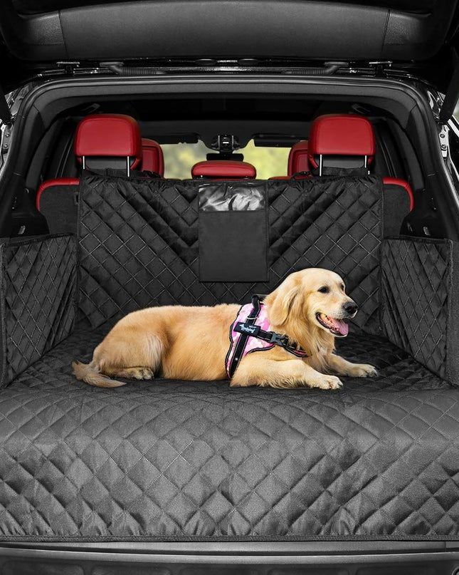Pokrowiec na bagażnik SUV dla psów + wodoodporna, antypoślizgowa powierzchnia + uniwersalny rozmiar + czarny, 185 cm x 105 cm 0
