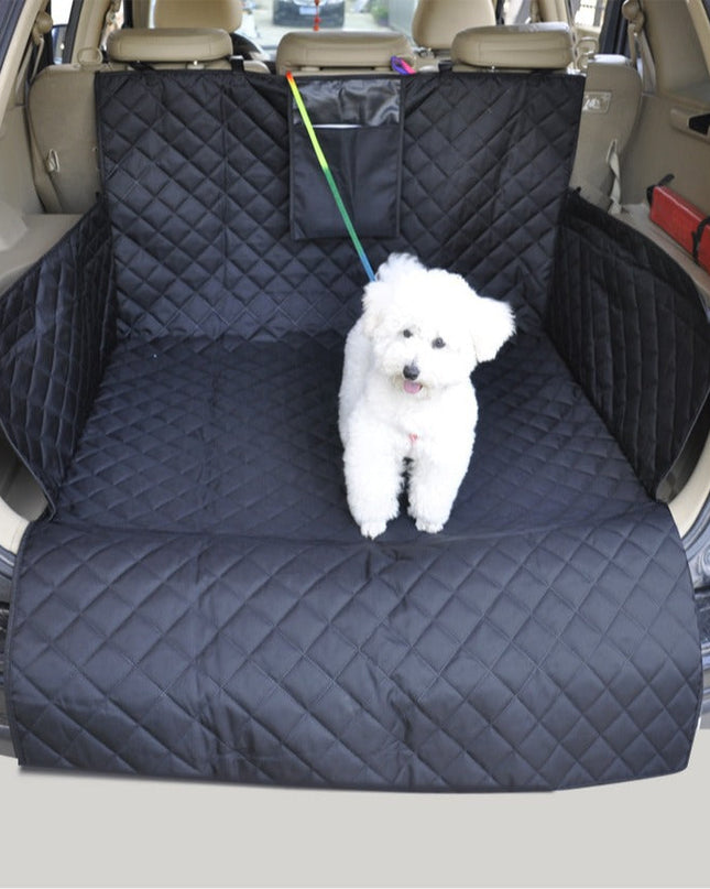 Pokrowiec na bagażnik SUV dla psów + wodoodporna, antypoślizgowa powierzchnia + uniwersalny rozmiar + czarny, 185 cm x 105 cm 2