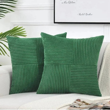 Poszewka na poduszkę z kordu 45 x 45 cm – miękka i wytrzymała tkanina – kolor żółty do nowoczesnego wystroju domu 4