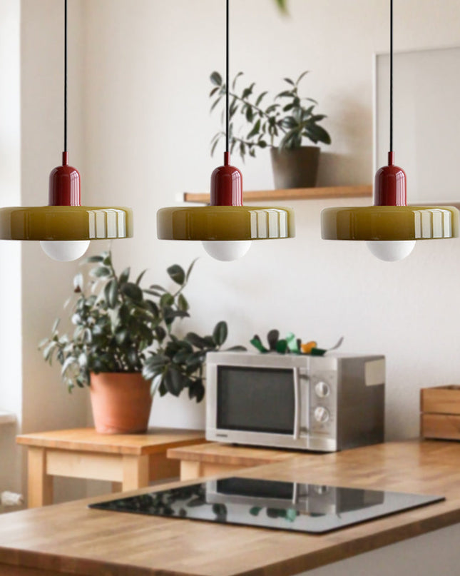 Potrójna Lampa Wisząca z Szklanymi Kloszami – Nowoczesne Oświetlenie do Jadalni i Salonu 0