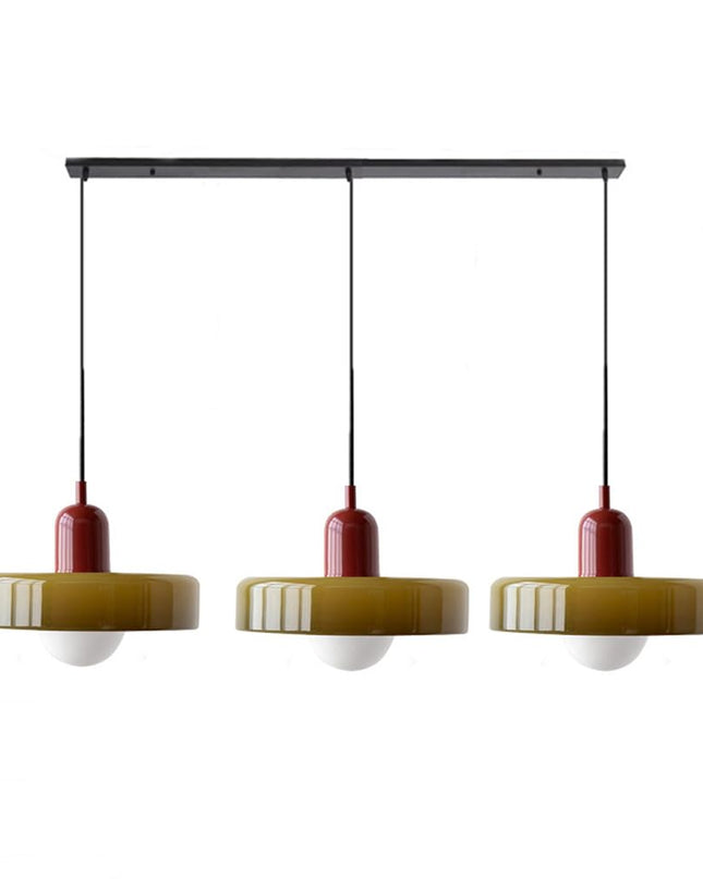 Potrójna Lampa Wisząca z Szklanymi Kloszami – Nowoczesne Oświetlenie do Jadalni i Salonu 1