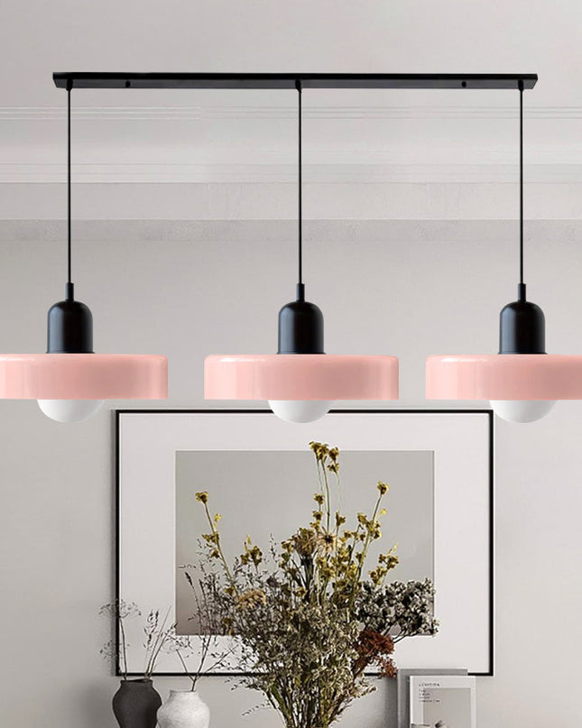 Potrójna Lampa Wisząca z Szklanymi Kloszami – Nowoczesne Oświetlenie do Jadalni i Salonu 16