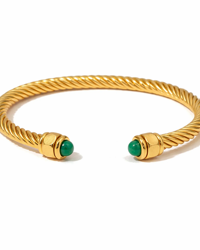 Pozłacany Zestaw Bransoletek Damskich ze Stali Nierdzewnej – Eleganckie Bransoletki Mankietowe do Układania w Stosy 9