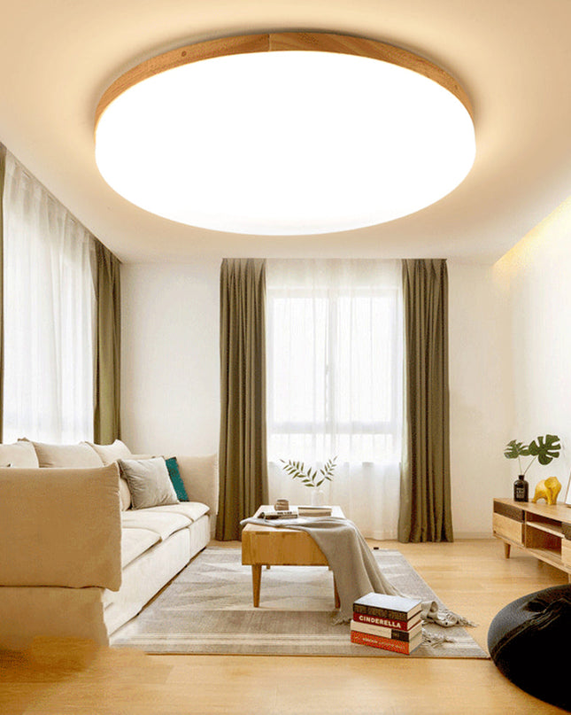 Prosta Okrągła Lampa Sufitowa LED z Akrylu – Energooszczędne Oświetlenie do Salonów i Sypialni, Równomierne Rozproszenie Światła 3