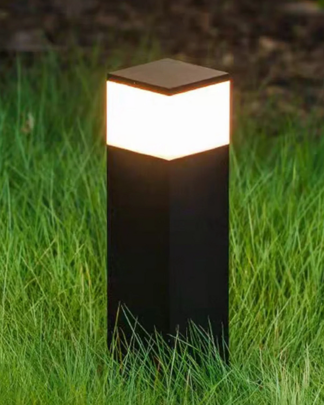 Prostokątna Lampa Zewnętrzna LED z Metalową Ramą – Nowoczesna Lampa Zewnętrzna Solarna do Ogrodu i Tarasu 1